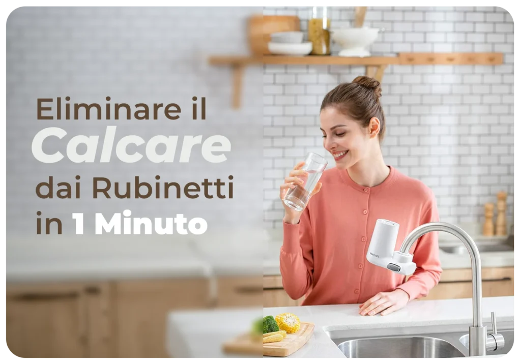 Filtro acqua rubinetto Philips installato in cucina أو Risparmio con filtro per rubinetto